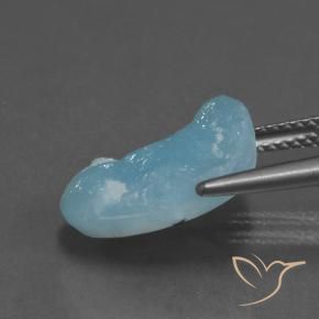 Hémimorphite Druse Bleu aquatique naturelle Fantaisie, 7.82 ct, Opaque