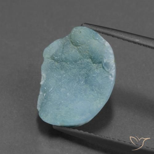 6.13ct Naturel Vert bleu clair Hémimorphite Druse, Fantaisie, Opaque