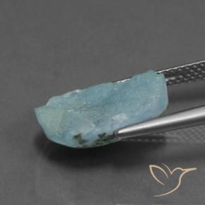 Hémimorphite Druse Vert bleu clair naturelle Fantaisie, 6.13 ct, Opaque