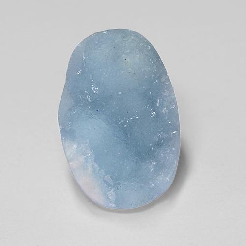 Hémimorphite Druse Bleu clair naturelle Forme fantaisie, 7.98 ct, Opaque