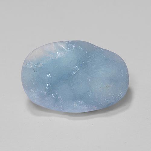 Hémimorphite Druse Bleu clair naturelle Forme fantaisie, 7.98 ct, Opaque