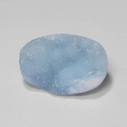 Hémimorphite Druse Bleu clair naturelle Forme fantaisie, 7.98 ct, Opaque