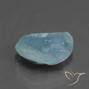 Hémimorphite Druse Vert bleu clair naturelle Fantaisie, 7.52 ct, Opaque