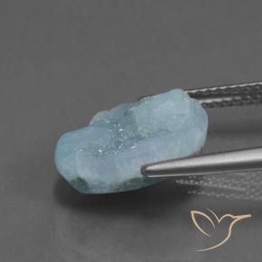 Hémimorphite Druse Vert bleu clair naturelle Fantaisie, 7.55 ct, Opaque