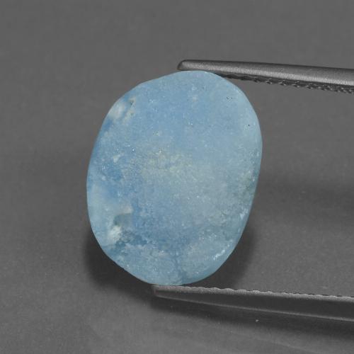Hémimorphite Druse Bleu azur électrique naturelle Forme fantaisie, 6.52 ct, Opaque
