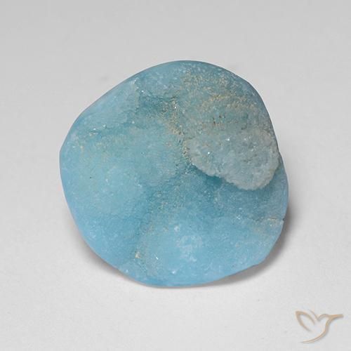 Hémimorphite Druse Bleu bébé naturelle Fantaisie, 8.28 ct, Opaque