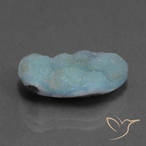 Hémimorphite Druse Vert bleu clair naturelle Fantaisie, 7.06 ct, Opaque