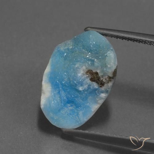 6.82ct Naturel Bleu azur électrique Hémimorphite Druse, Fantaisie, Opaque