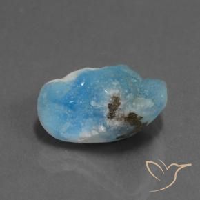 Hémimorphite Druse Bleu azur électrique naturelle Fantaisie, 6.82 ct, Opaque