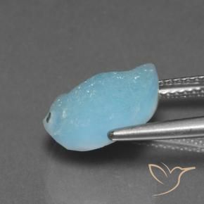 Hémimorphite Druse Bleu clair naturelle Fantaisie, 6.04 ct, Opaque