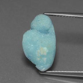 Hémimorphite Druse Vert bleuâtre naturelle Forme fantaisie, 4.33 ct, Opaque