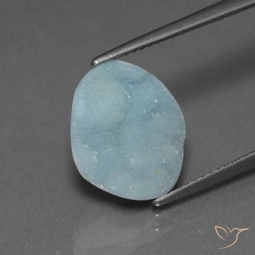 5.17ct Naturel Vert bleu clair Hémimorphite Druse, Fantaisie, Opaque