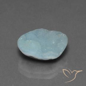 Hémimorphite Druse Vert bleu clair naturelle Fantaisie, 5.17 ct, Opaque