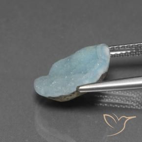 Hémimorphite Druse Vert bleu clair naturelle Fantaisie, 5.17 ct, Opaque