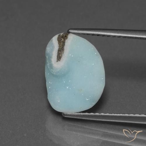 5.75ct Naturel Vert bleu clair Hémimorphite Druse, Fantaisie, Opaque
