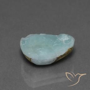 Hémimorphite Druse Vert bleu clair naturelle Fantaisie, 5.43 ct, Opaque