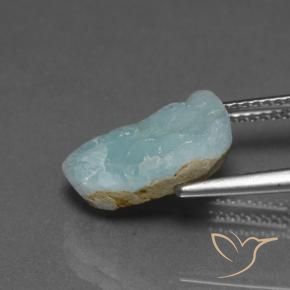 Hémimorphite Druse Vert bleu clair naturelle Fantaisie, 5.43 ct, Opaque