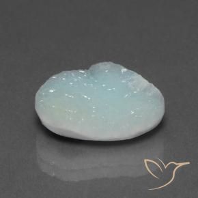Hémimorphite Druse Bleu-vert léger naturelle Fantaisie, 6.71 ct, Opaque