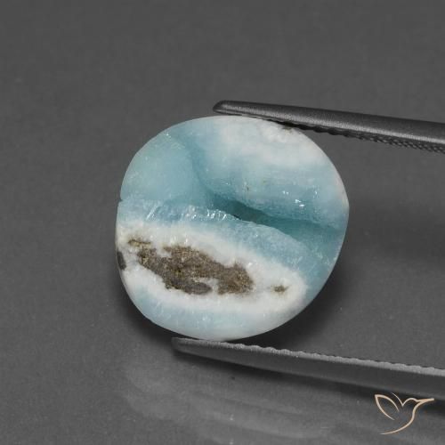 6.94ct Naturel Vert bleu clair Hémimorphite Druse, Fantaisie, Opaque