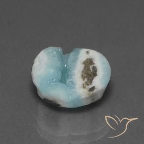 Hémimorphite Druse Vert bleu clair naturelle Fantaisie, 6.94 ct, Opaque