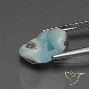 Hémimorphite Druse Vert bleu clair naturelle Fantaisie, 6.94 ct, Opaque
