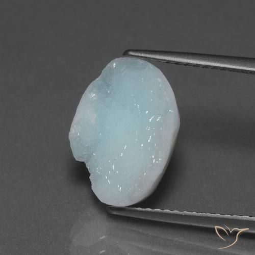 5.39ct Naturel Bleu-vert léger Hémimorphite Druse, Fantaisie, Opaque