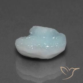 Hémimorphite Druse Bleu-vert léger naturelle Fantaisie, 5.39 ct, Opaque