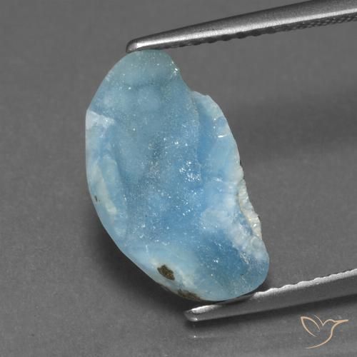 4.24ct Naturel Bleu azur électrique Hémimorphite Druse, Fantaisie, Opaque
