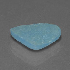 Druse d'hémimorphite bleue naturelle forme fantaisie, 4,17 ct, opaque