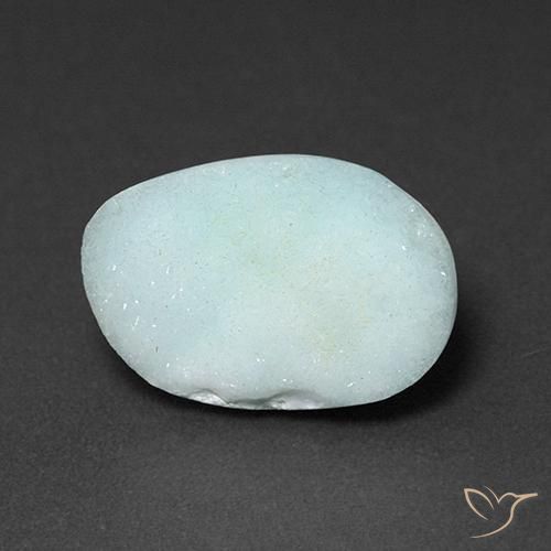 Hémimorphite Druse Bleu clair naturelle Fantaisie, 5.31 ct, Opaque