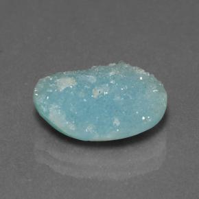 Druse d'hémimorphite bleue naturelle forme fantaisie, 4,15 ct, opaque