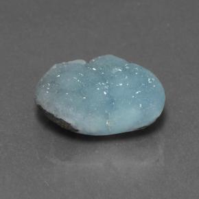 Druse d'hémimorphite turquoise naturelle forme fantaisie, 5,33 ct, opaque