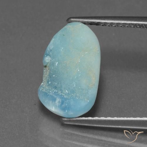 4.82ct Naturel Vert bleu clair Hémimorphite Druse, Fantaisie, Opaque