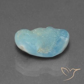 Hémimorphite Druse Vert bleu clair naturelle Fantaisie, 4.82 ct, Opaque