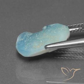 Hémimorphite Druse Vert bleu clair naturelle Fantaisie, 4.82 ct, Opaque