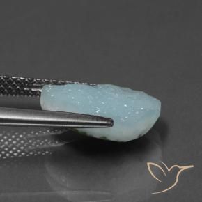 Hémimorphite Druse Bleu clair naturelle Forme fantaisie, 4.20 ct, Opaque