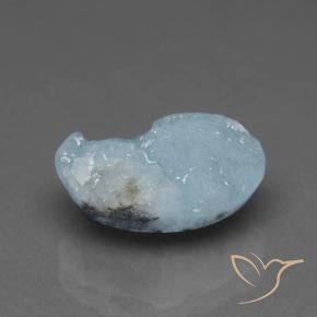 Hémimorphite Druse Bleu verdâtre léger naturelle Fantaisie, 6.64 ct, Opaque