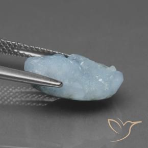 Hémimorphite Druse Bleu verdâtre léger naturelle Fantaisie, 6.64 ct, Opaque