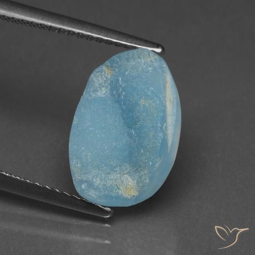 5.68ct Naturel Bleu aquatique Hémimorphite Druse, Fantaisie, Opaque
