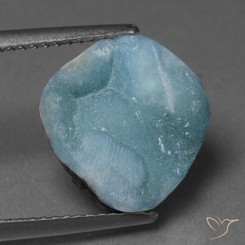 6.72ct Naturel Vert bleu clair Hémimorphite Druse, Fantaisie, Opaque