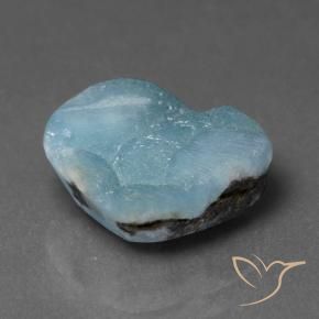 Hémimorphite Druse Vert bleu clair naturelle Fantaisie, 6.72 ct, Opaque