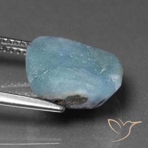 Hémimorphite Druse Vert bleu clair naturelle Fantaisie, 6.72 ct, Opaque