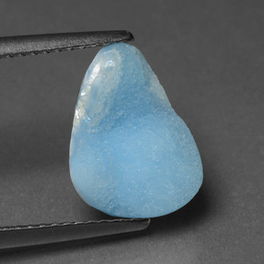 Druse d'hémimorphite bleue naturelle forme fantaisie, 3,85 ct, opaque