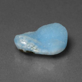 Druse d'hémimorphite bleue naturelle forme fantaisie, 3,85 ct, opaque