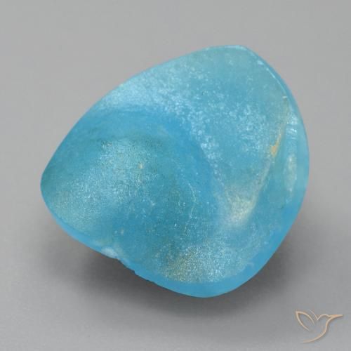 Druse d'hémimorphite bleue naturelle forme fantaisie, 6,97 ct, opaque