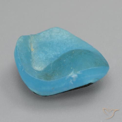 Druse d'hémimorphite bleue naturelle forme fantaisie, 6,97 ct, opaque