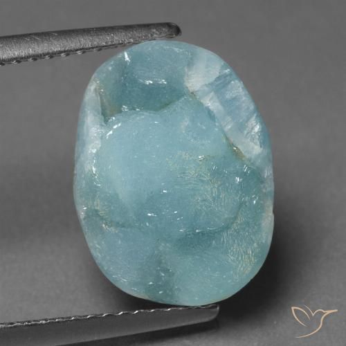 8.21ct Naturel Vert bleu clair Hémimorphite Druse, Fantaisie, Opaque