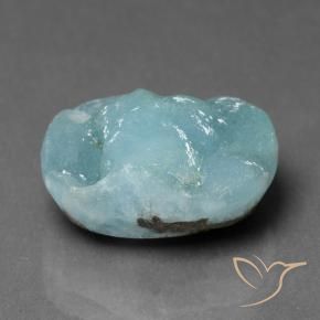 Hémimorphite Druse Vert bleu clair naturelle Fantaisie, 8.21 ct, Opaque