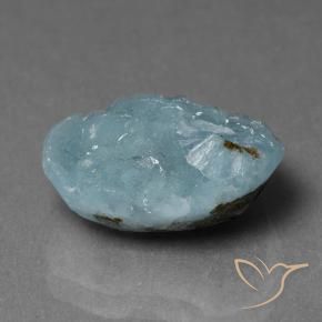 Hémimorphite Druse Vert bleu clair naturelle Fantaisie, 6.34 ct, Opaque