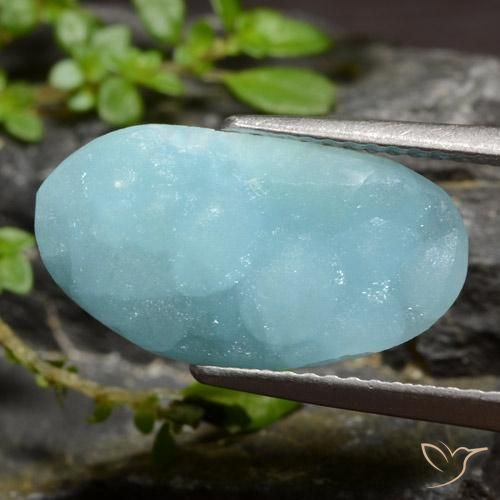 6.06ct Naturel Vert bleu clair Hémimorphite Druse, Fantaisie, Opaque